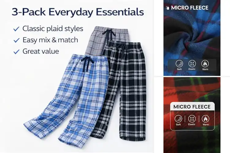 Detailed view of Best 3 Pack Boys Pajama Pants