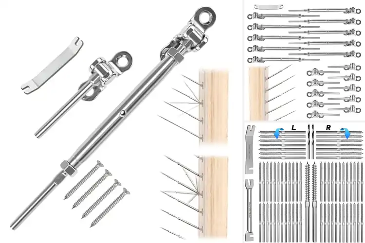 Detailed view of Best Cable Rail Hardware Kits: Modern & Durable