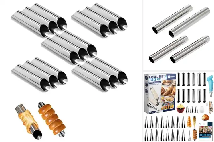 Detailed view of Best Cannoli Tubes Molds Stainless Steel