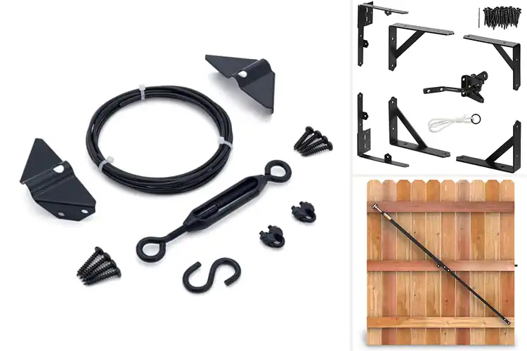 Detailed view of Best Gate Support Hardware