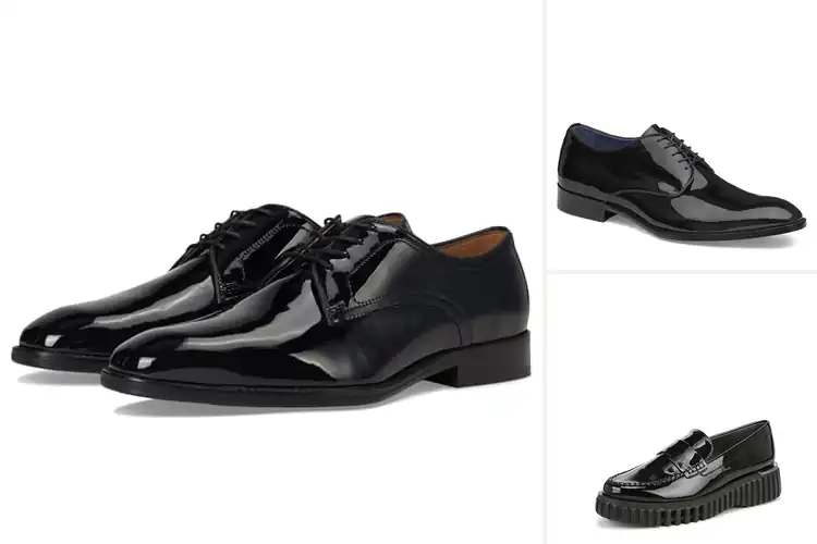 Detailed view of Best Italian Patent Shoes