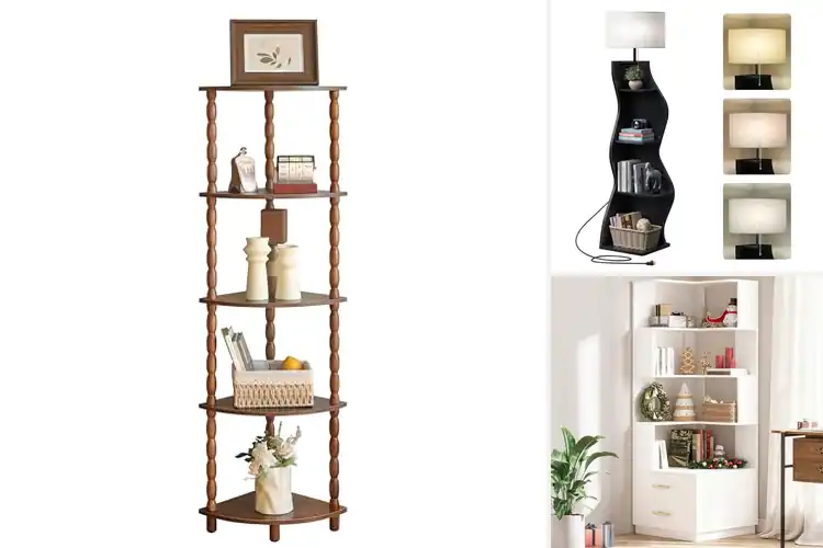 Detailed view of Best MDF Corner Shelf Towers