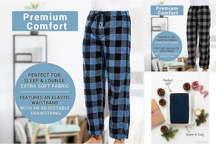 Detailed view of Best Microfleece Fabric Pajama Bottoms