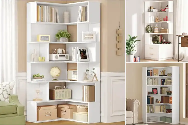 Detailed view of Best Multi Tier Corner Bookcase