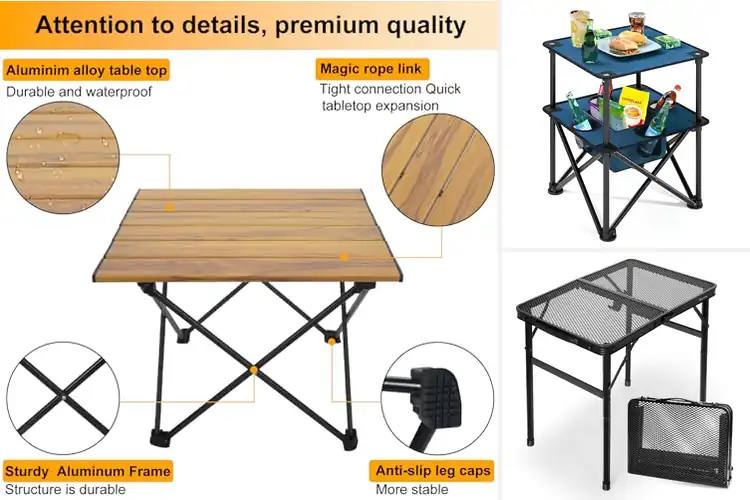 Detailed view of Best Portable Outdoor Tables: Top 10 for Your Adventures