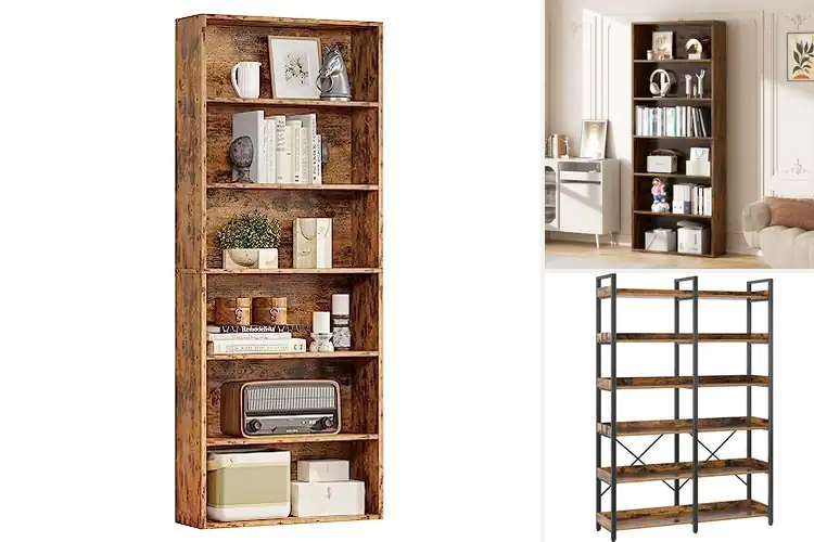 Detailed view of Best Rustic Brown Bookcases