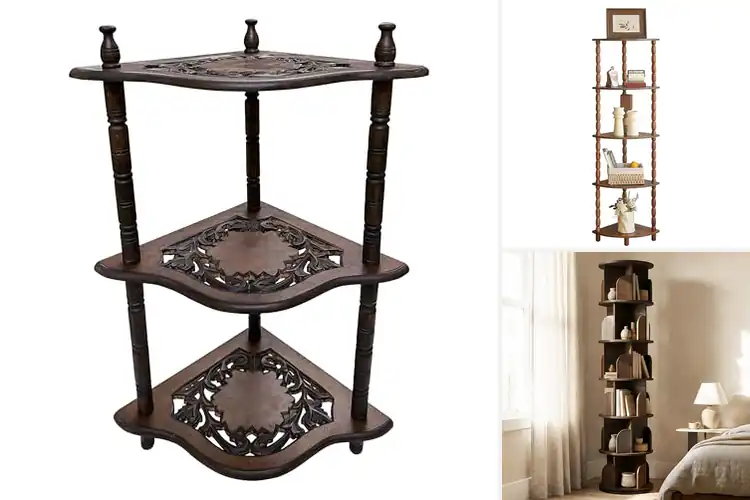 Detailed view of Best Space-Saving Corner Bookshelf