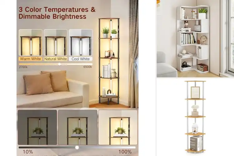 Detailed view of Best Space Saving Corner Bookshelf Solutions
