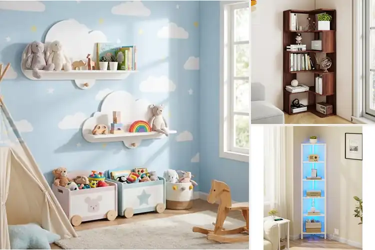 Detailed view of Best Space Saving Corner Bookshelves