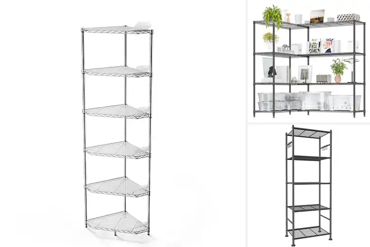 Detailed view of Best Stable Corner Shelf With Adjustable Feet