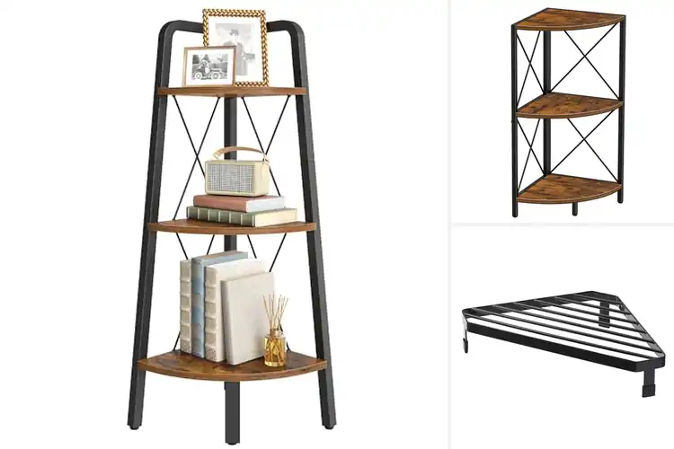 Detailed view of Best Stable Three Legged Corner Shelf Design