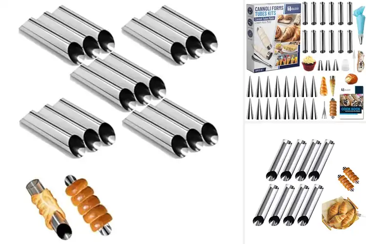 Detailed view of Best Stainless Steel Cannoli Tubes Molds