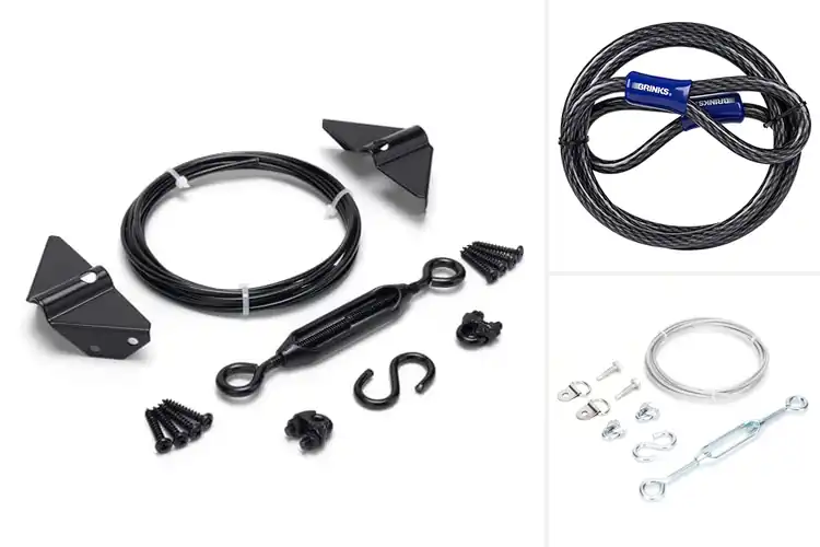 Detailed view of Best Vinyl Wrapped Gate Cables